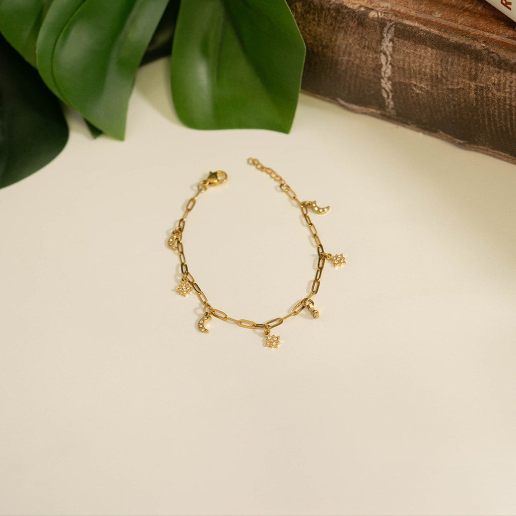 Moon & Star Charm Bracelet