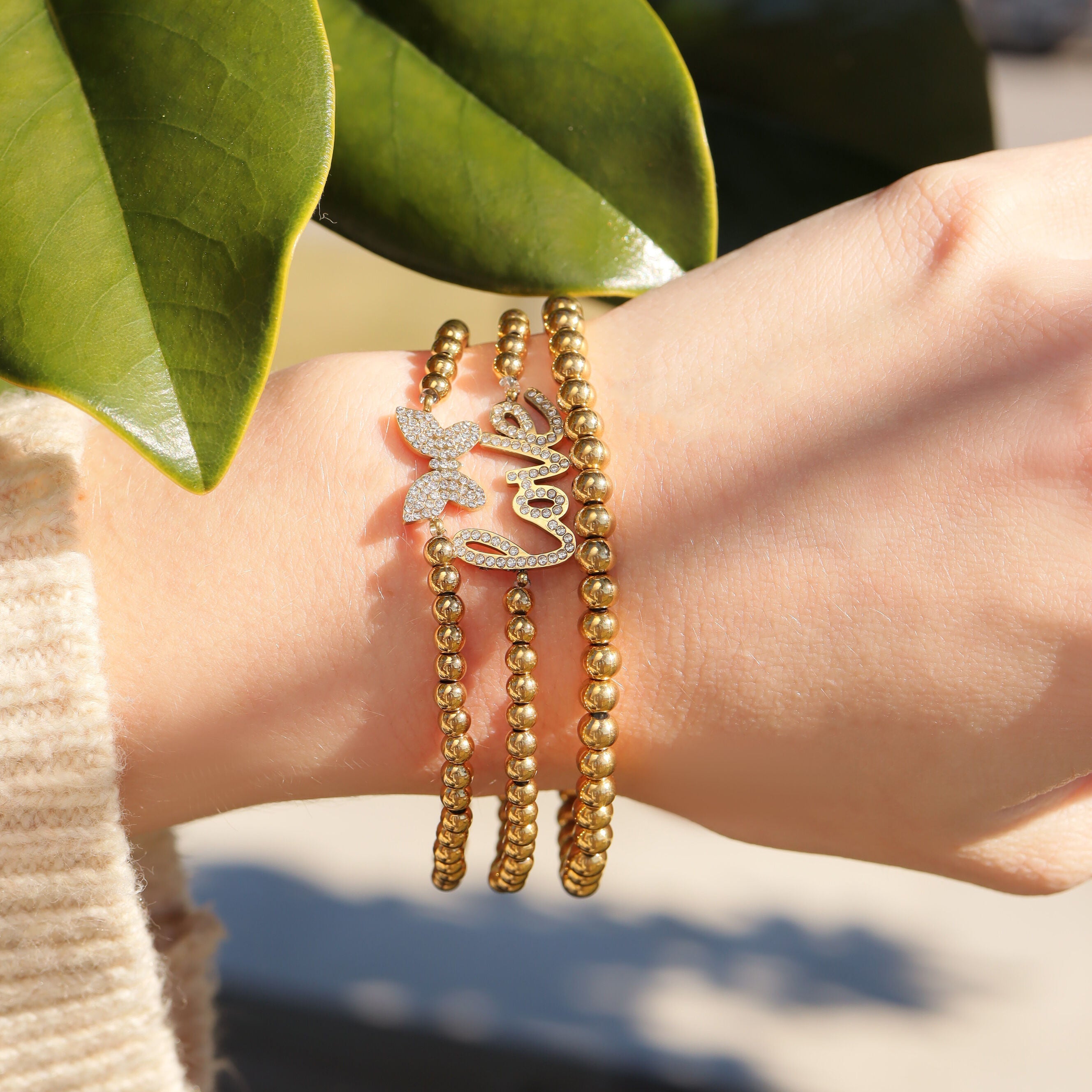 Gold Beaded Bracelet