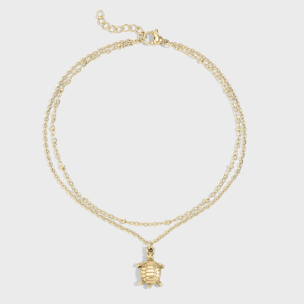 Sea Turtle Charm Anklet