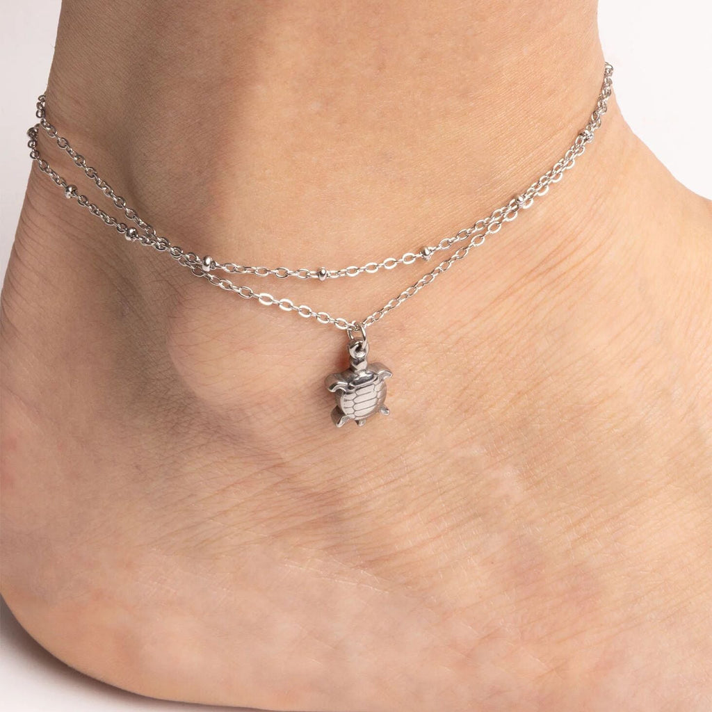 Sea Turtle Charm Anklet