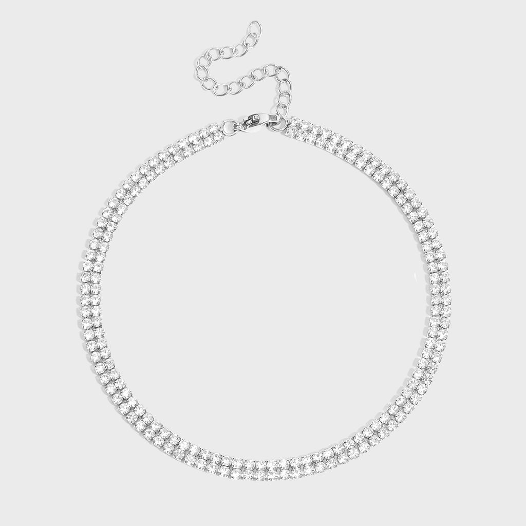 Double Row Rhinestone Anklet