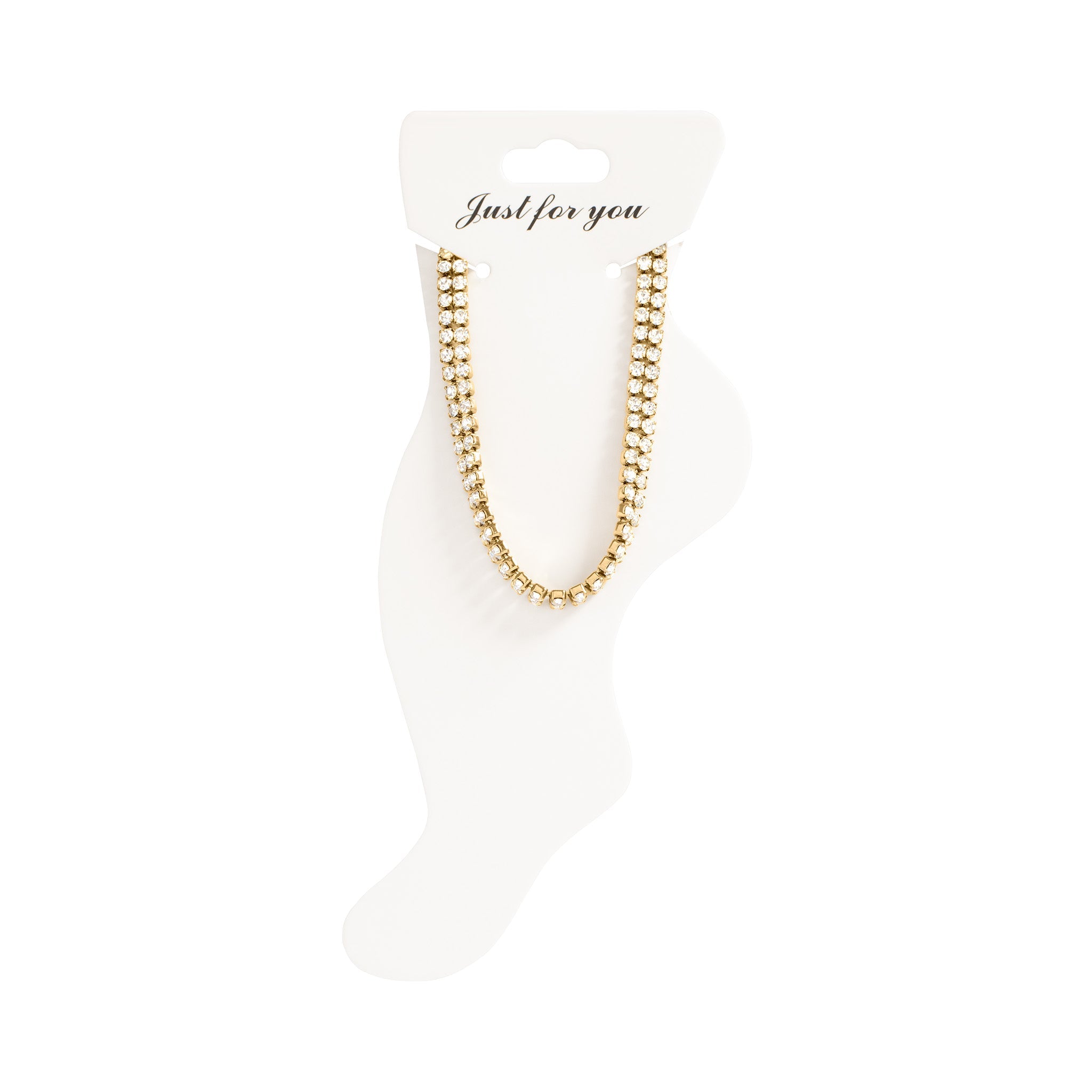 Double Row Rhinestone Anklet