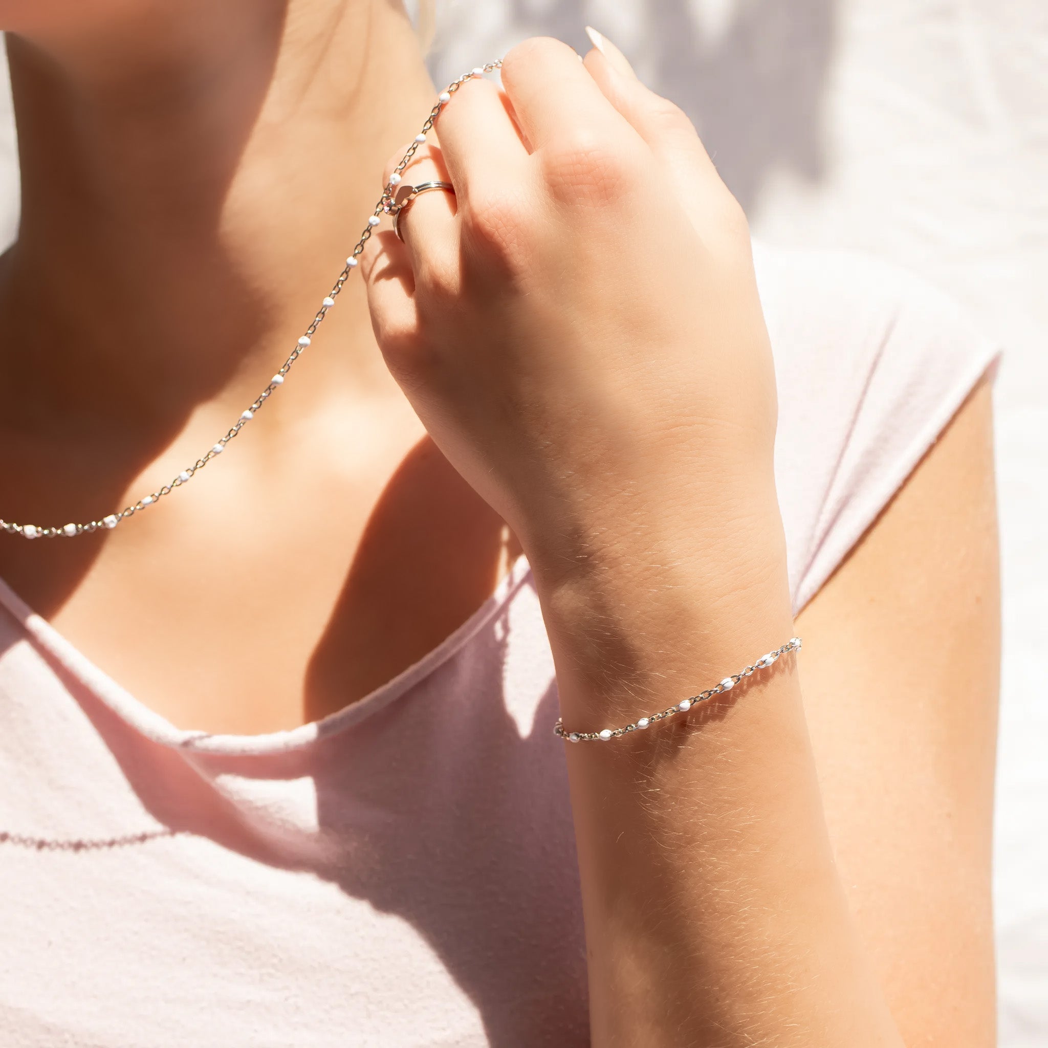 White Confetti Bracelet
