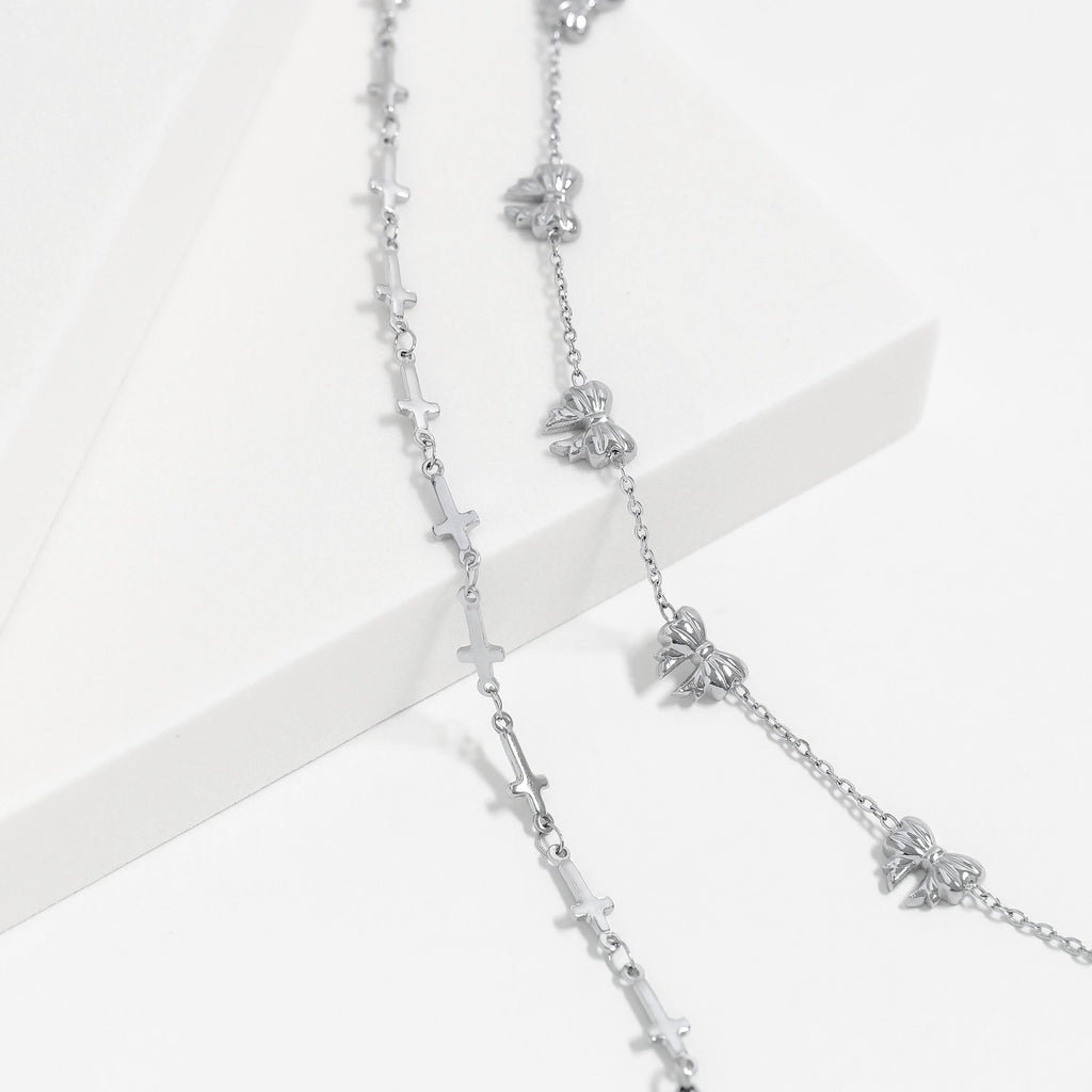 Silver Bow Station Bracelet