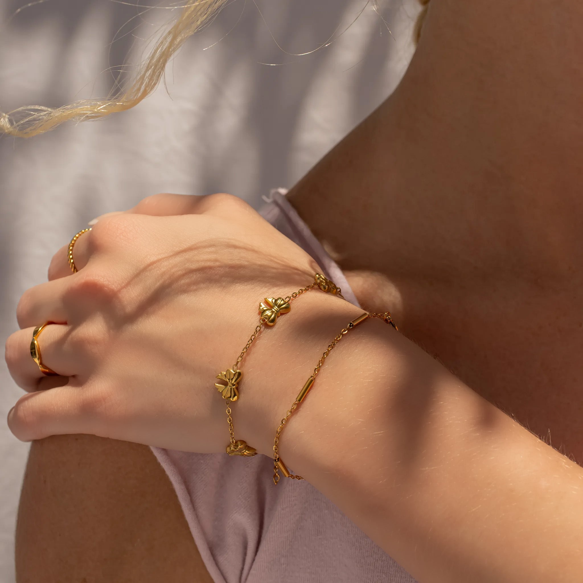 Satellite Bar Chain Bracelet