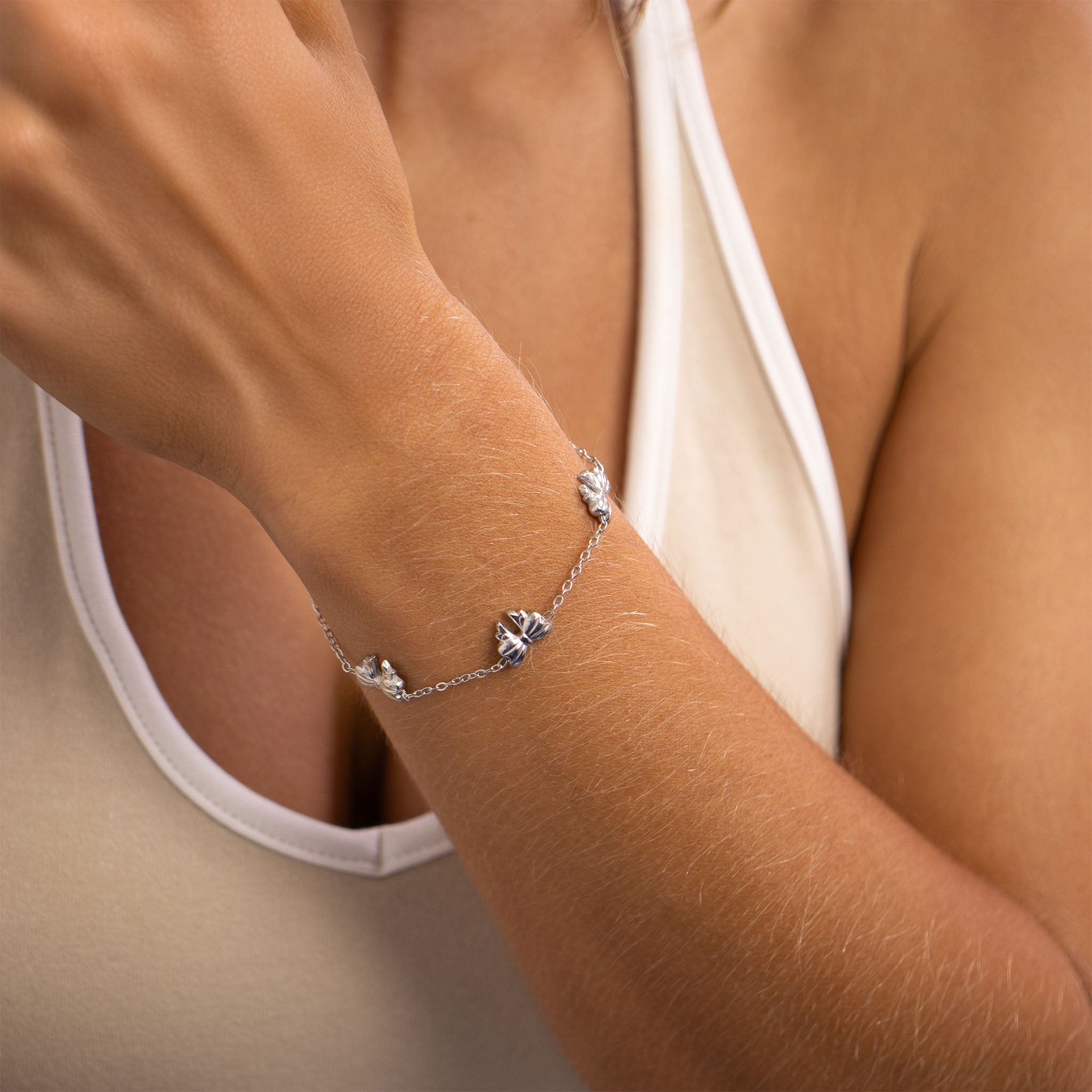 Silver Bow Station Bracelet