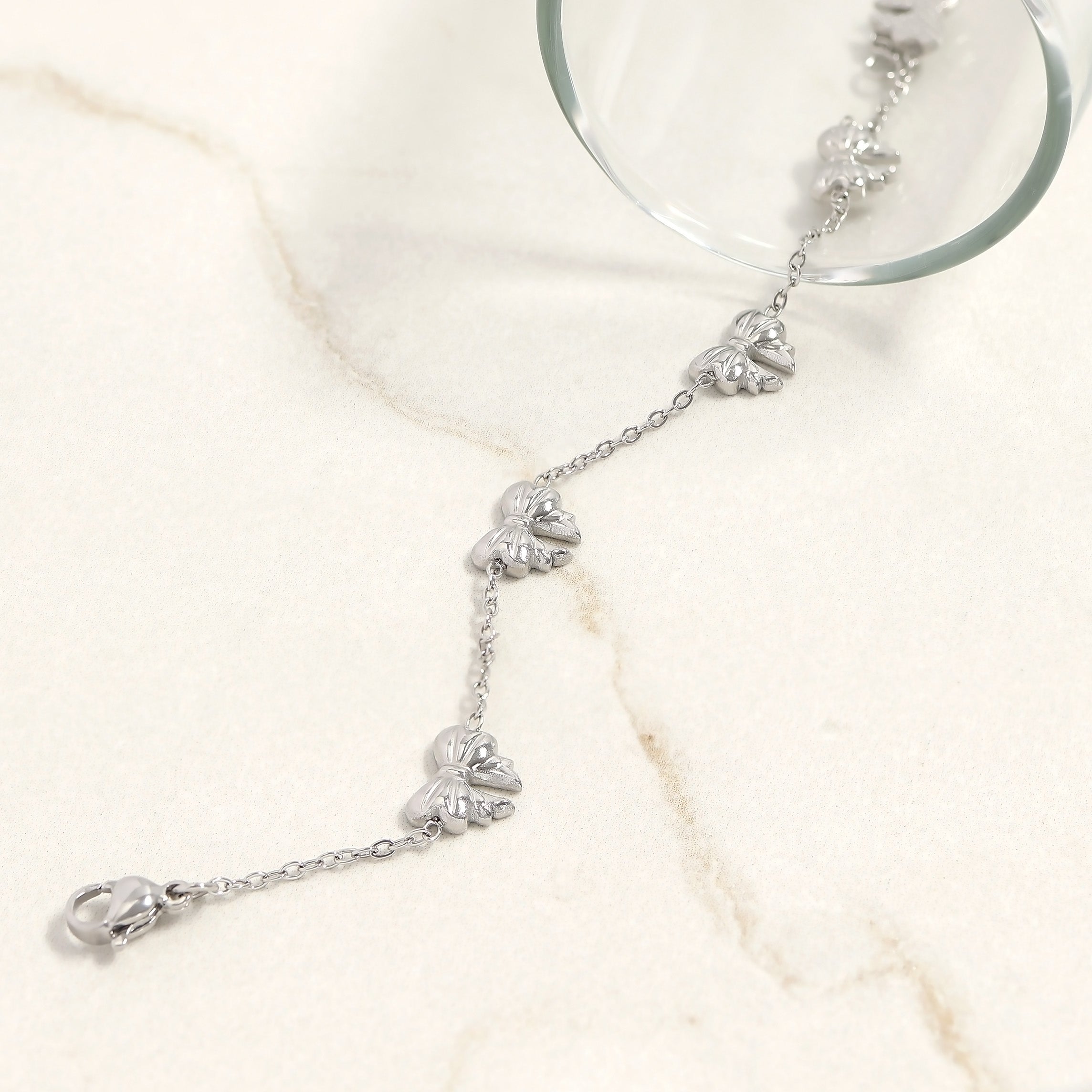 Silver Bow Station Bracelet