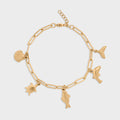 Gold Sea Vacation Charm Bracelet