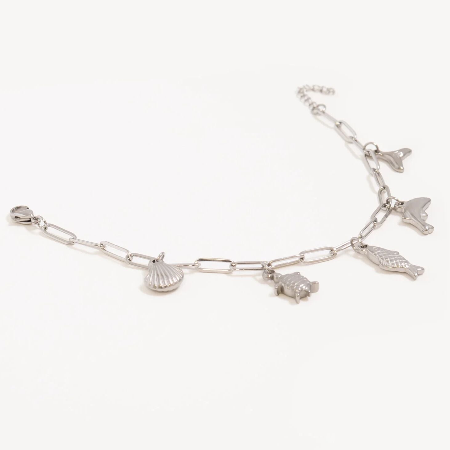 Silver Sea Vacation Charm Bracelet