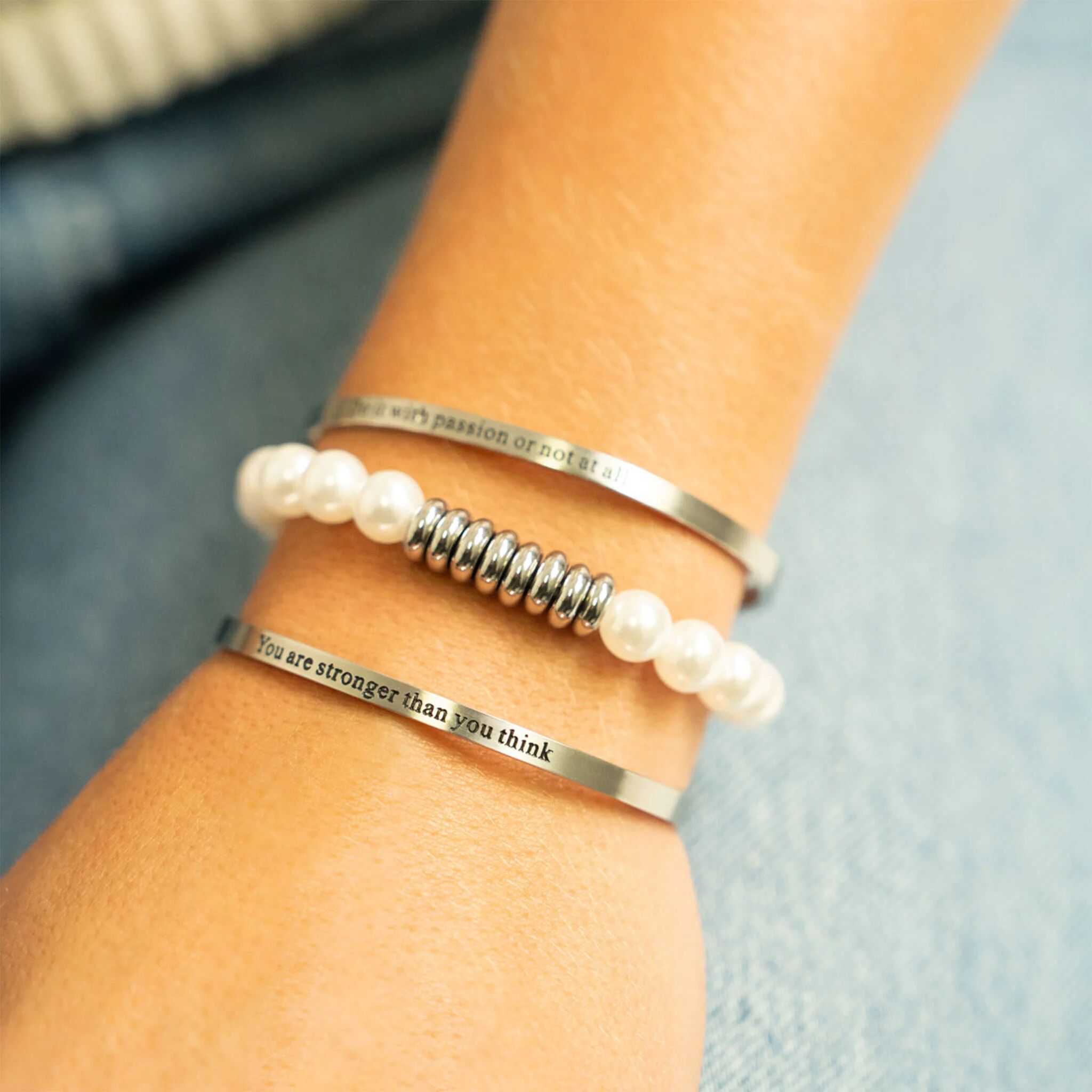 Accented Pearl Beaded Bracelet