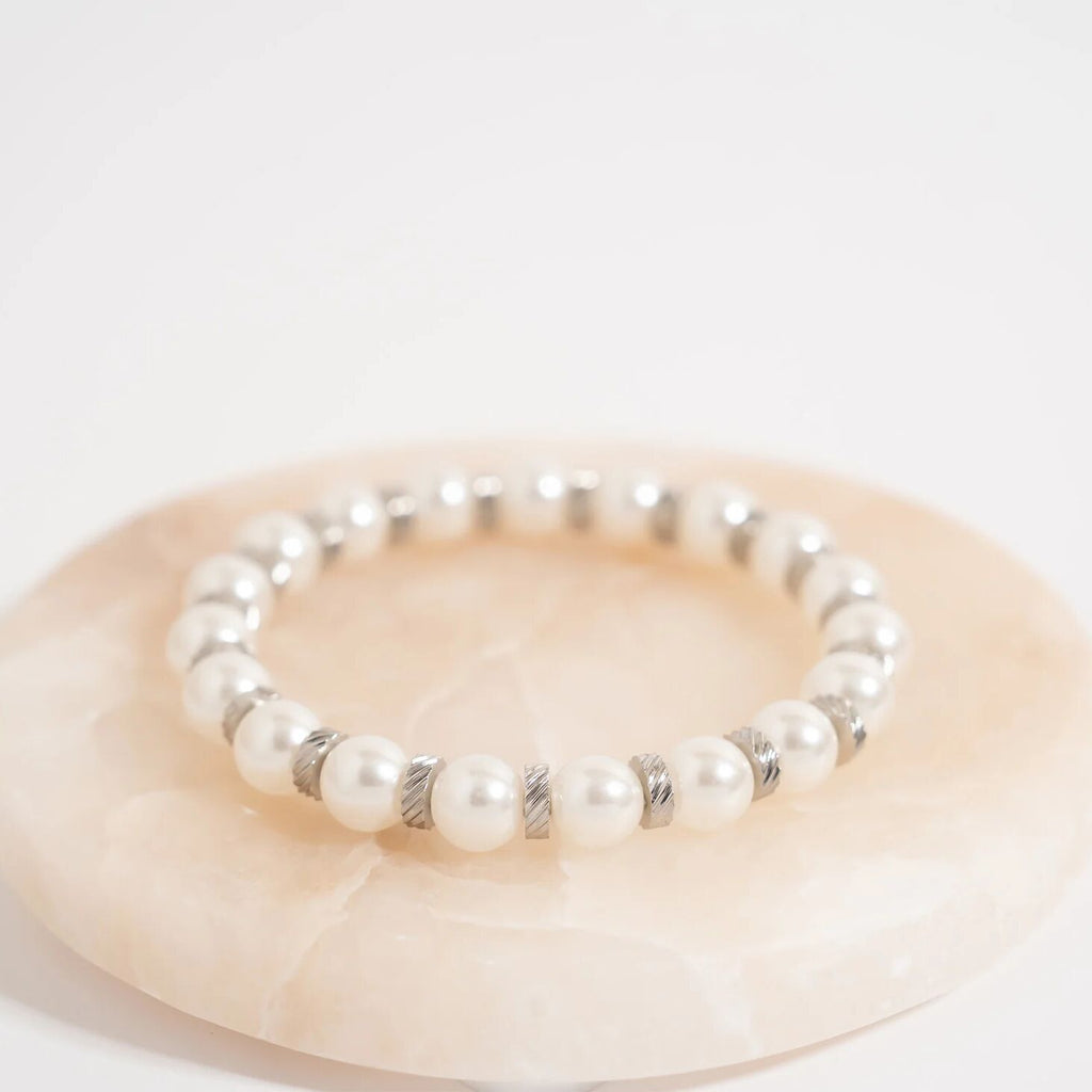 8mm Pearl Beaded Bracelet