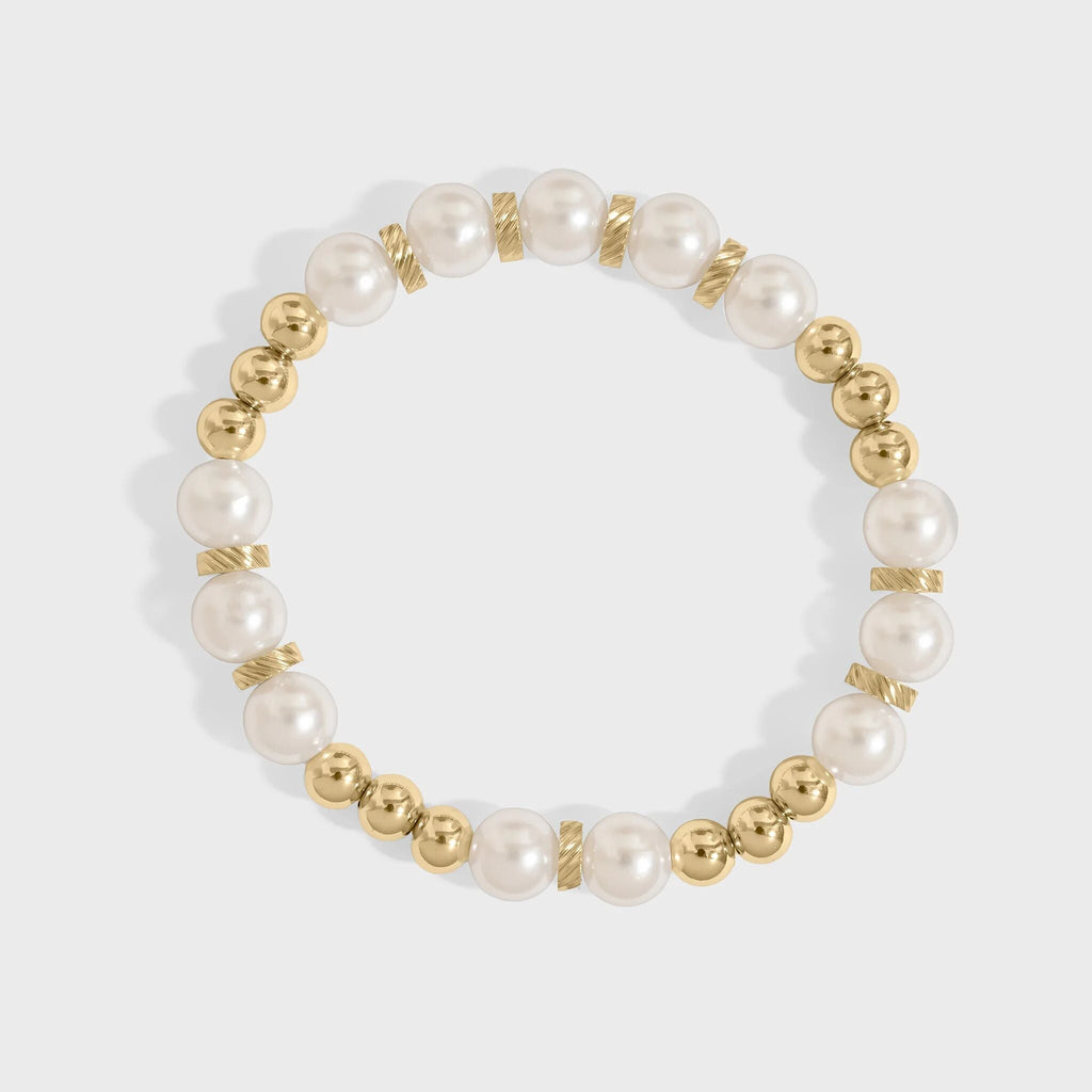 Alternating Satellite Pearl Beaded Bracelet