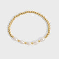 Oval Pearl Accented Beaded Bracelet