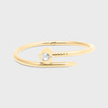 Heart with Stone Bangle Bracelet