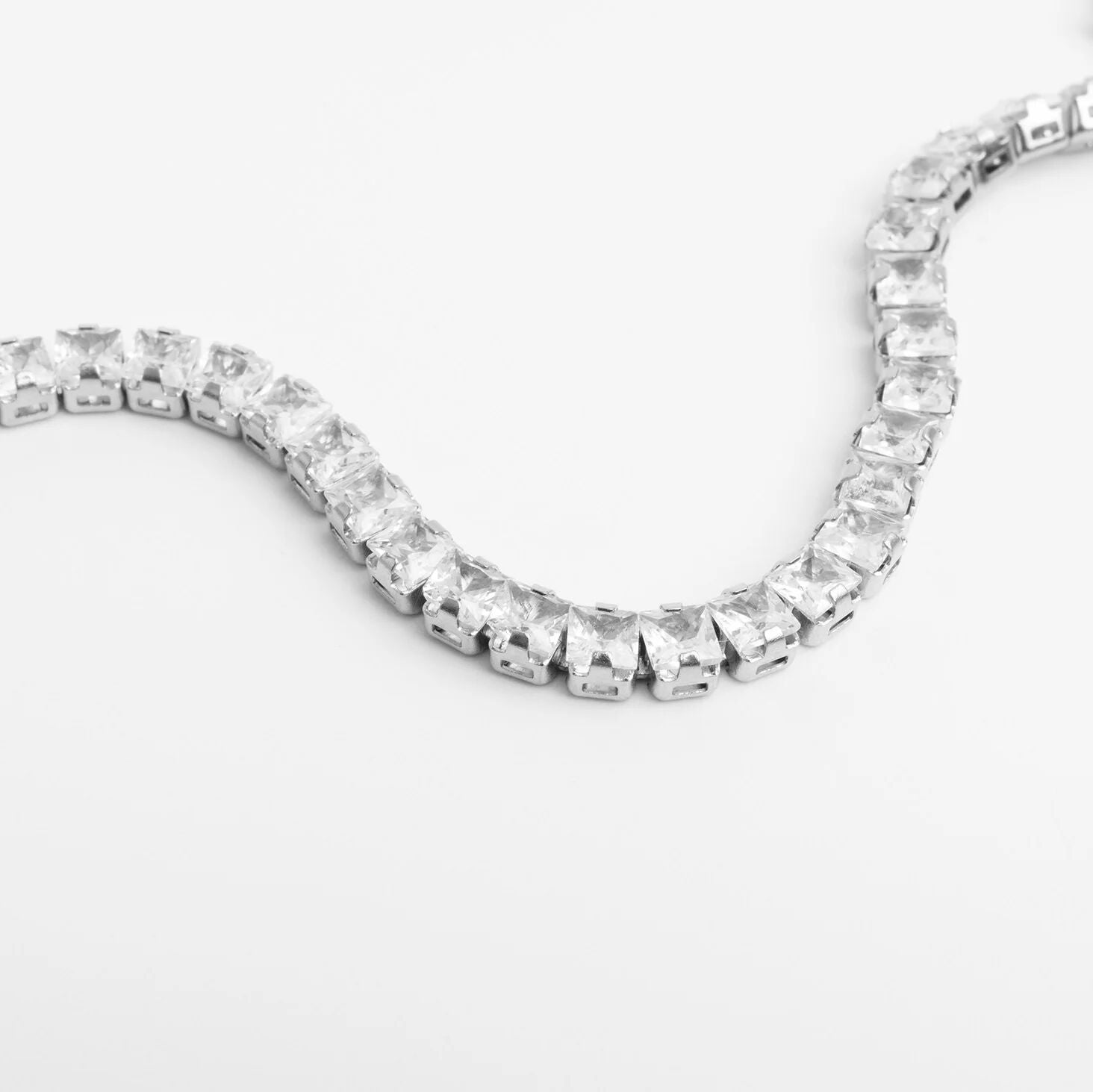 Diamond bracelet on a white background