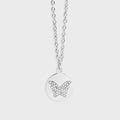 CZ Stone Butterfly Charm Necklace
