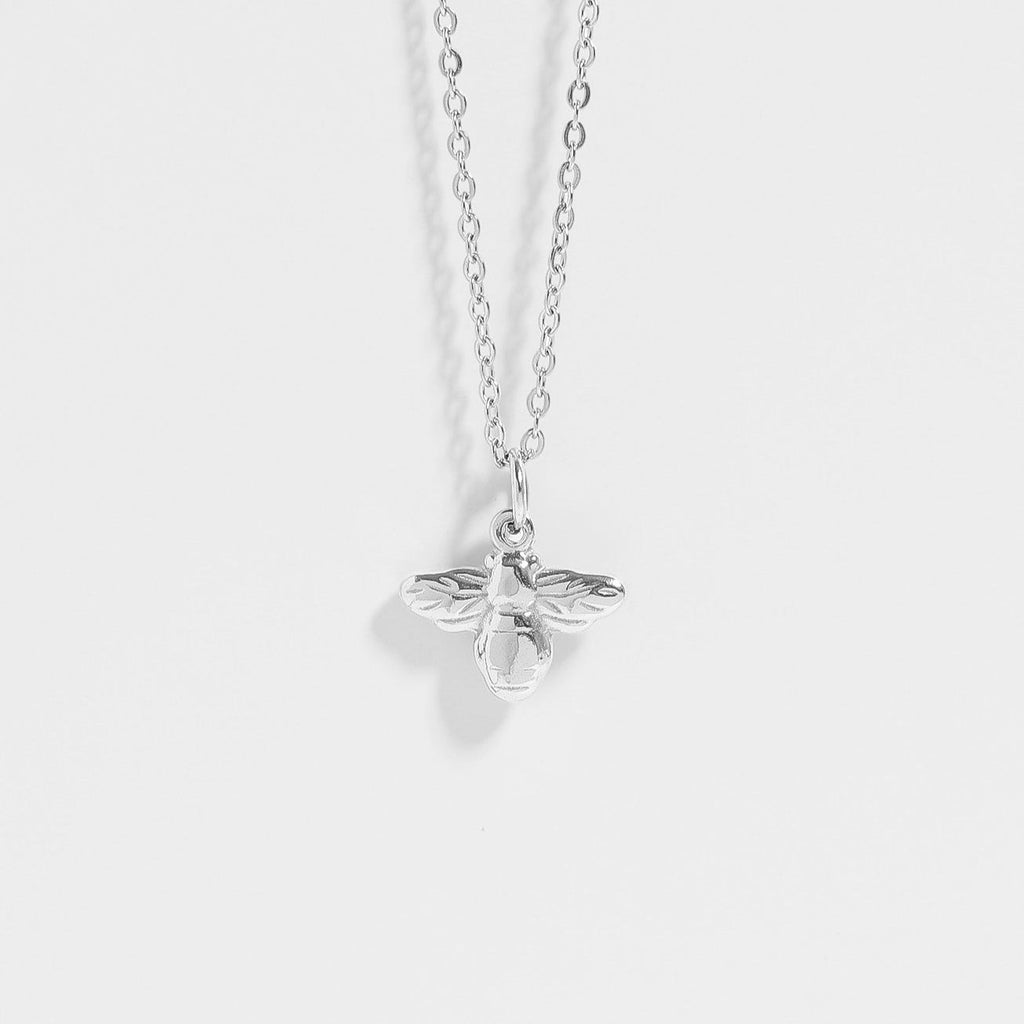Stainless Steel bee charm necklace