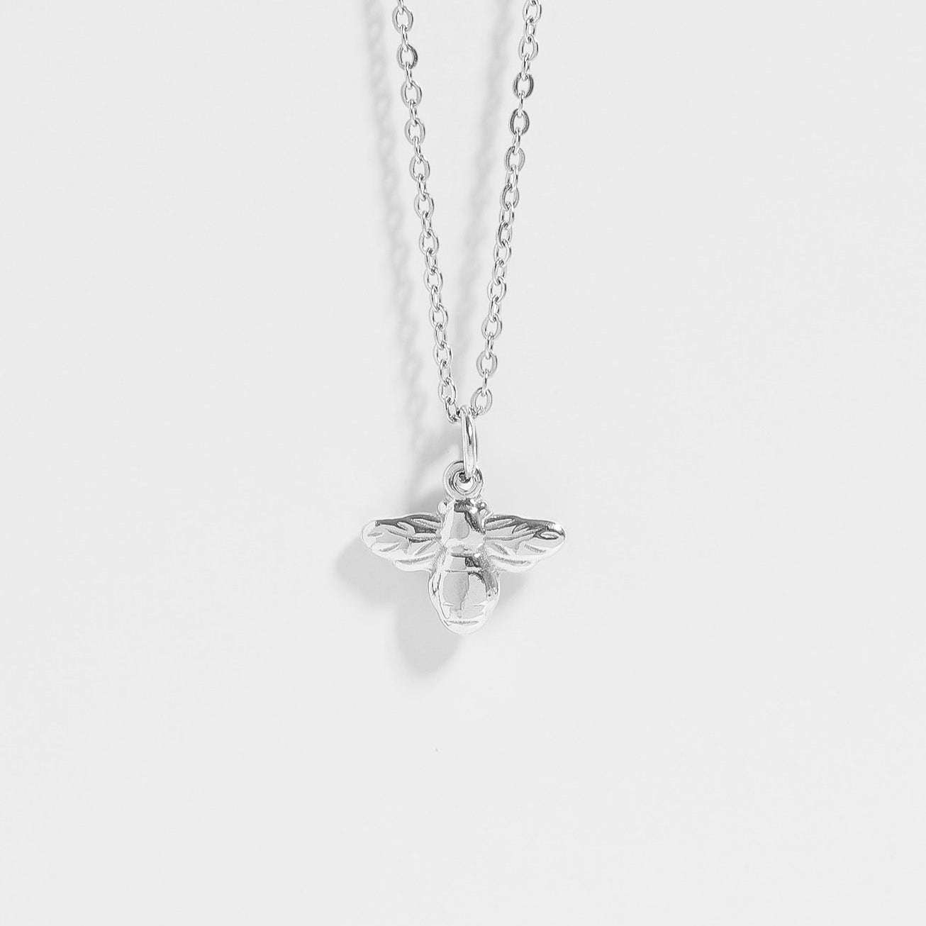 Stainless Steel bee charm necklace