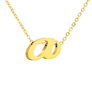 Luna Initial Necklace in gold tone