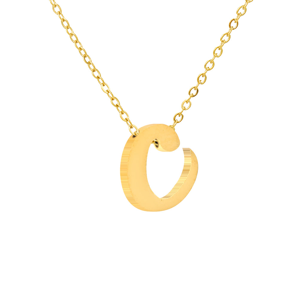 Luna Initial Necklace in gold tone, product image 4