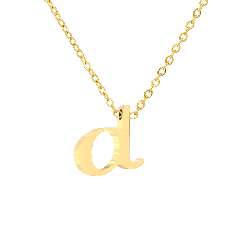 Luna Initial Necklace in gold tone, product image 5