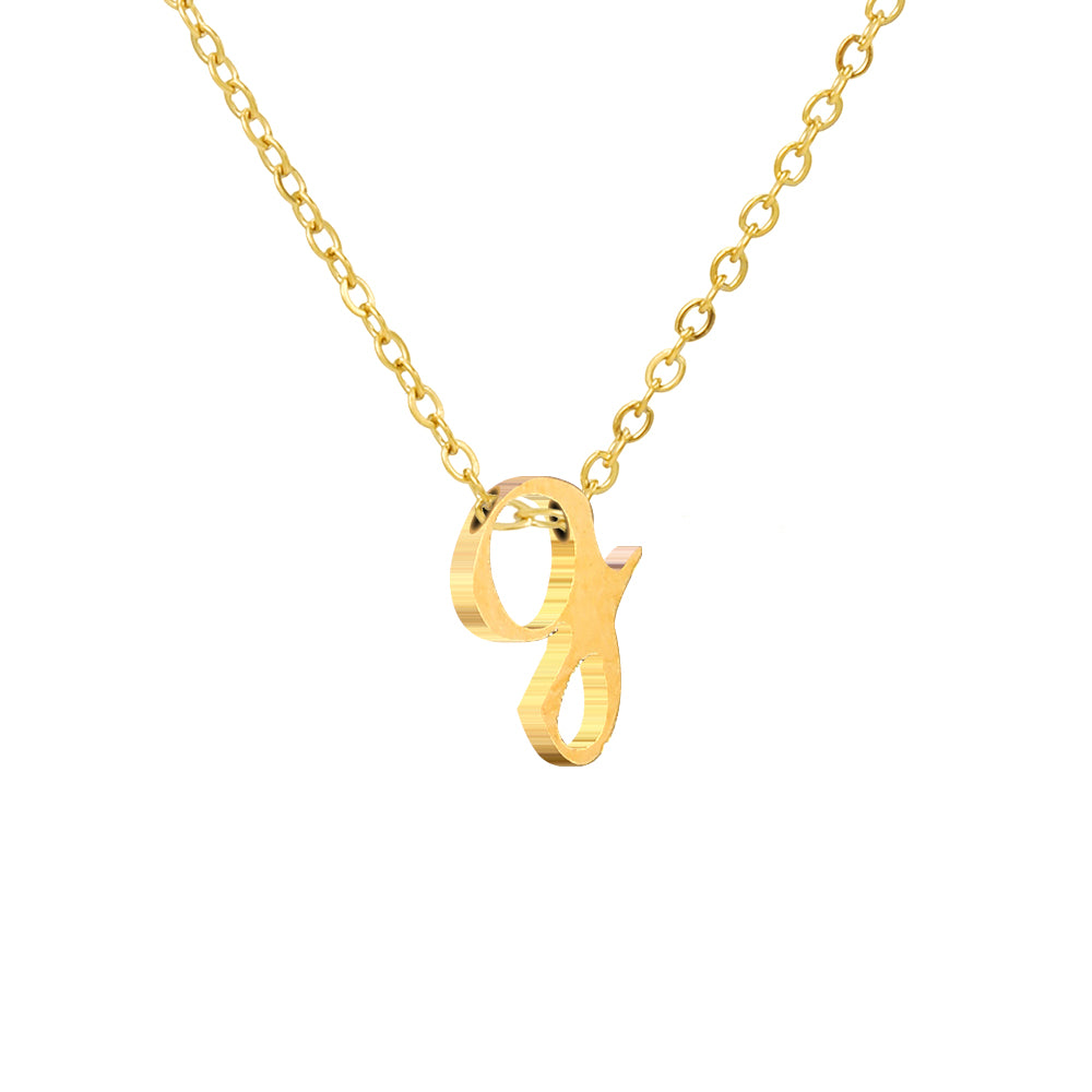Luna Initial Necklace in gold tone, product image 8