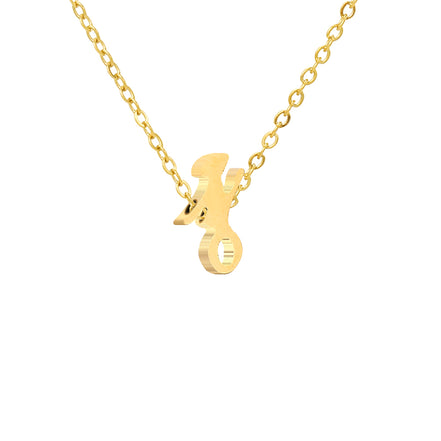 Luna Initial Necklace in gold tone, product image 11