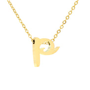 Luna Initial Necklace in gold tone, product image 17