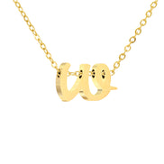 Luna Initial Necklace in gold tone, product image 24