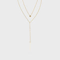 Circle and Satellite Layered Chain Necklace