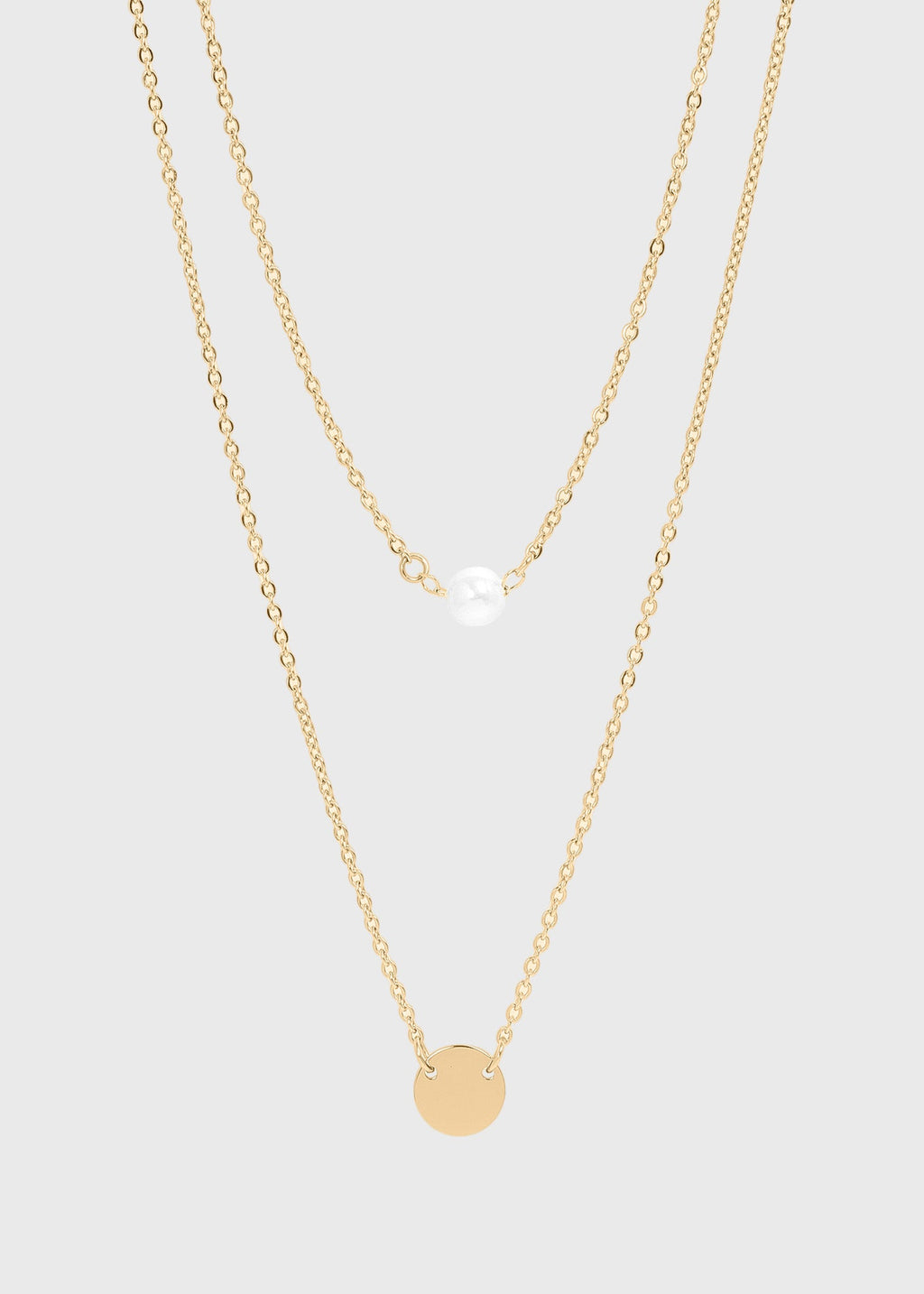Pearl and Pendant Layered Necklace