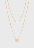 Pearl and Pendant Layered Necklace