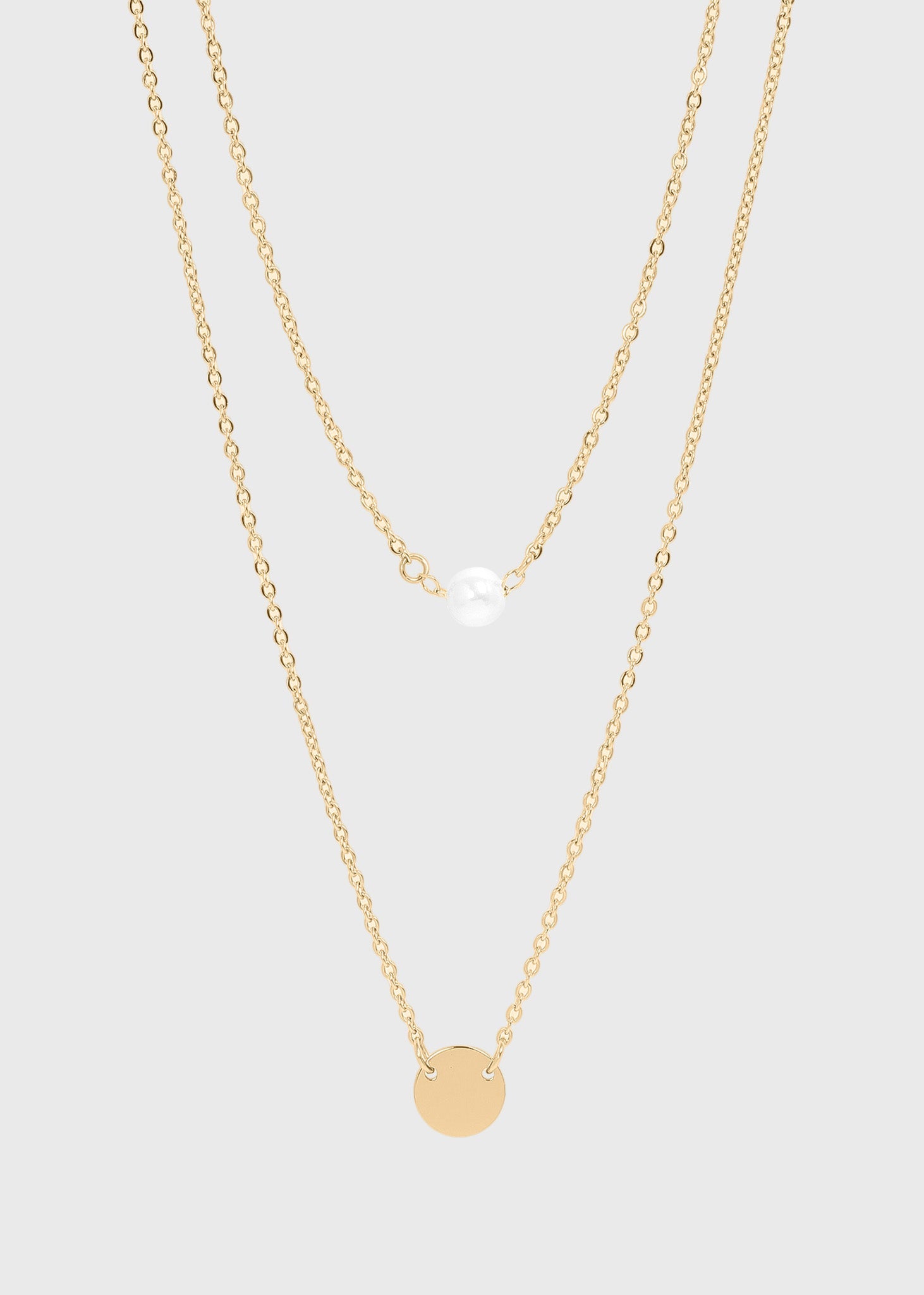 Pearl and Pendant Layered Necklace