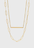 Paperclip & Bar Layered Necklace