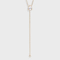Teardrop CZ Lariat Necklace