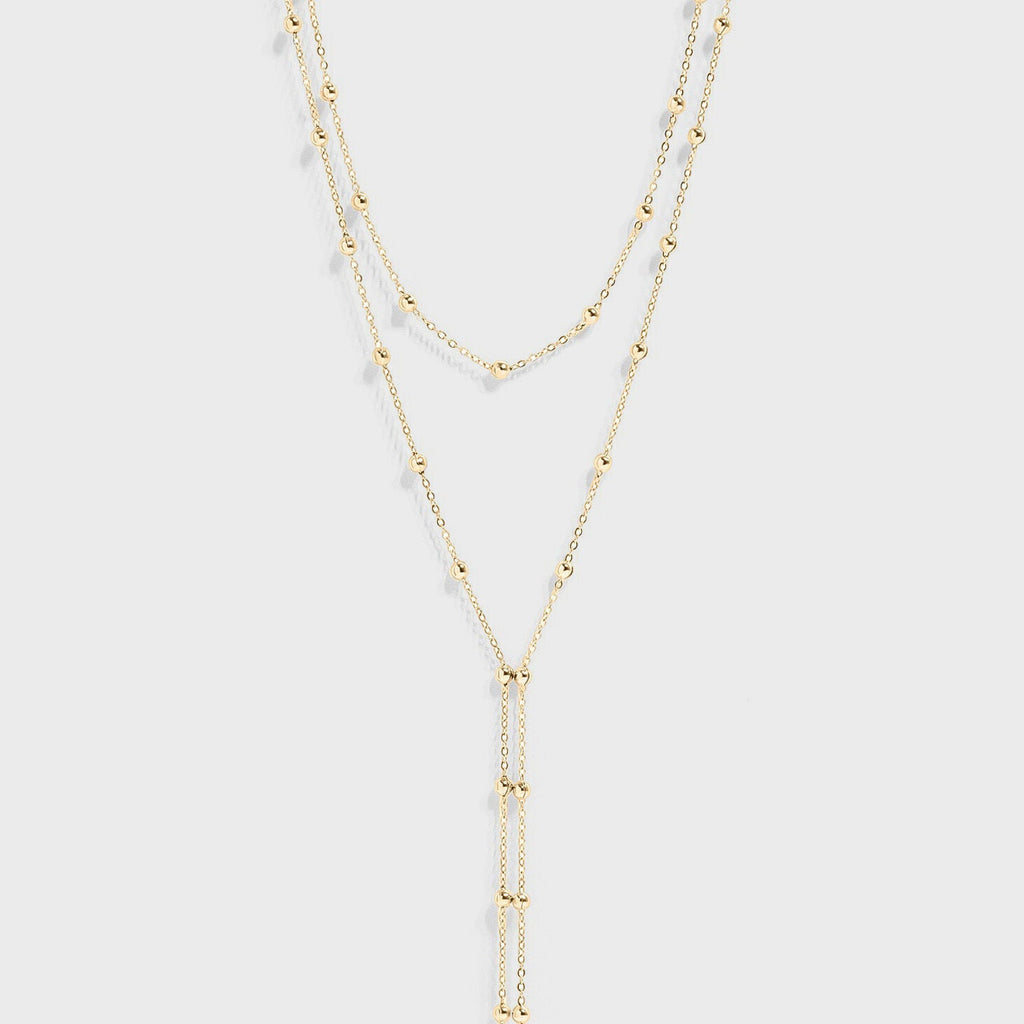 Satellite Chain Lariat Necklace