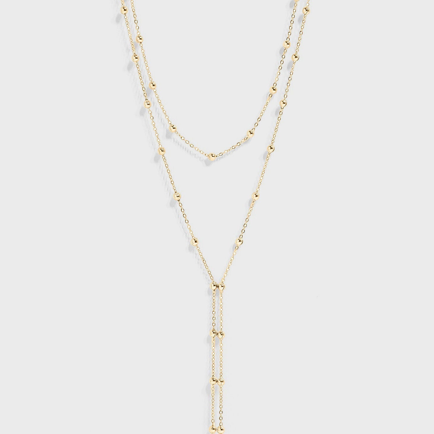 Satellite Chain Lariat Necklace