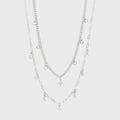 Stainless Steel Moon & Compass Star Charm Necklace
