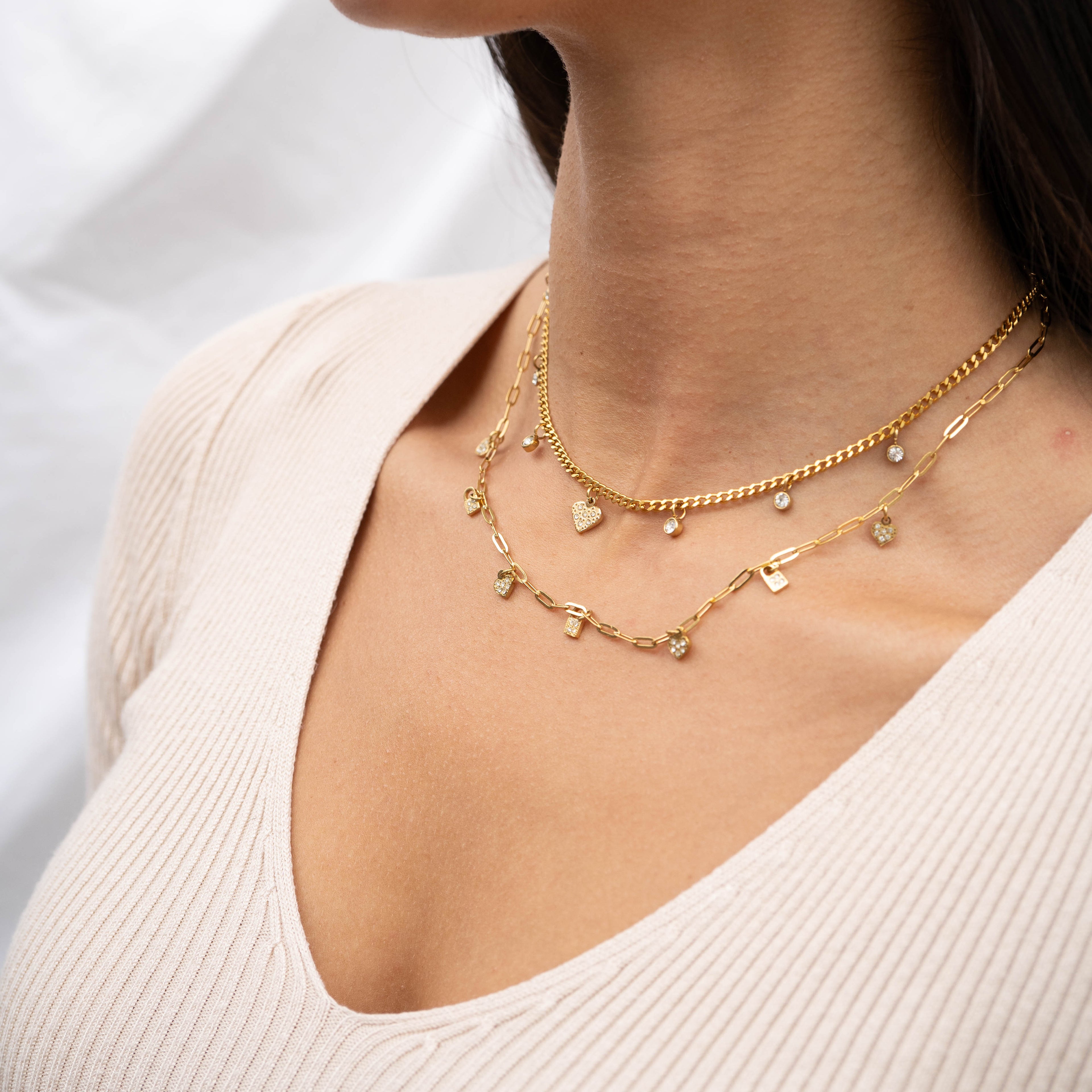 Heart & Lock Charm Necklace