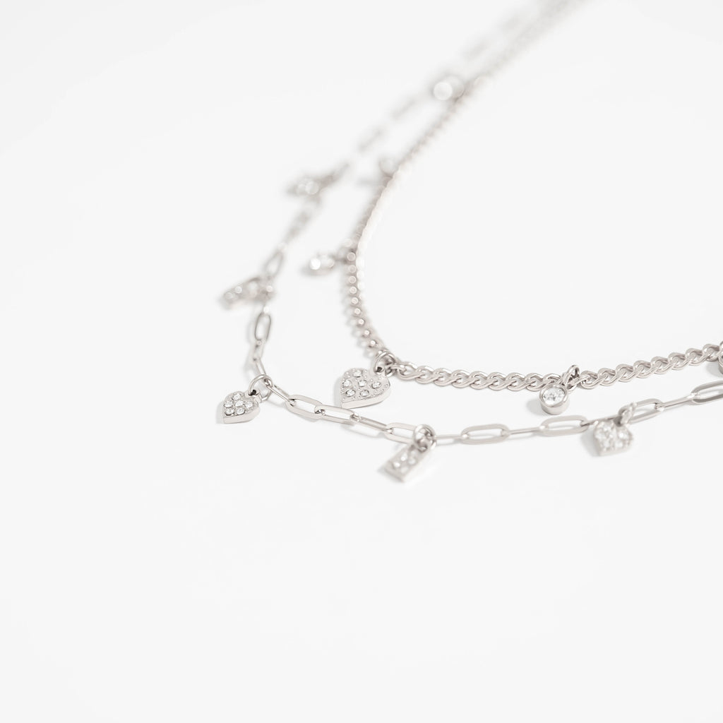 Heart & Lock Charm Necklace