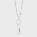 Silver Amour Key Necklace