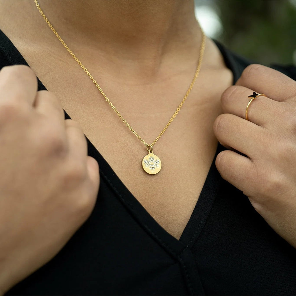 Bee cz stone Pendant Necklace