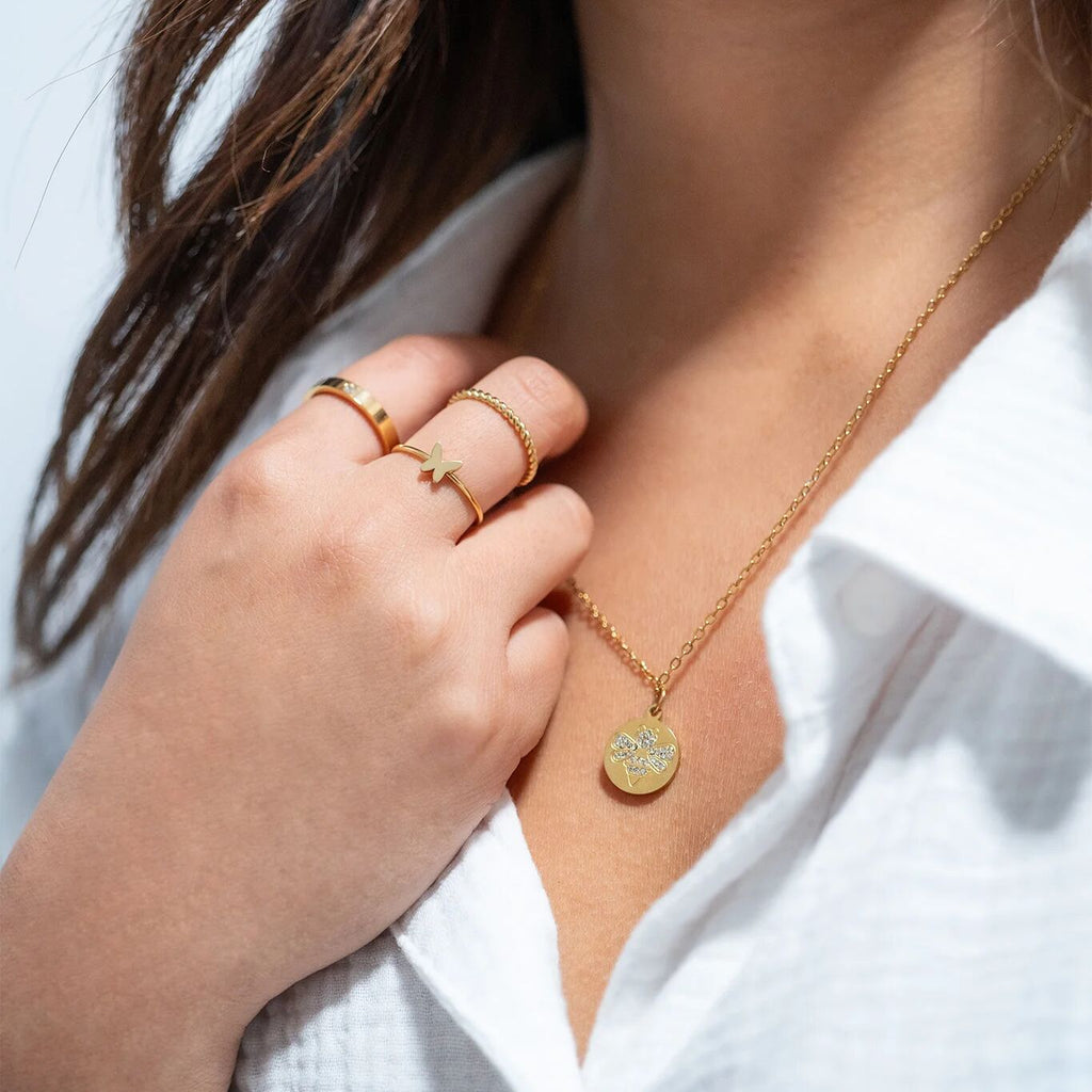 Bee cz stone Pendant Necklace