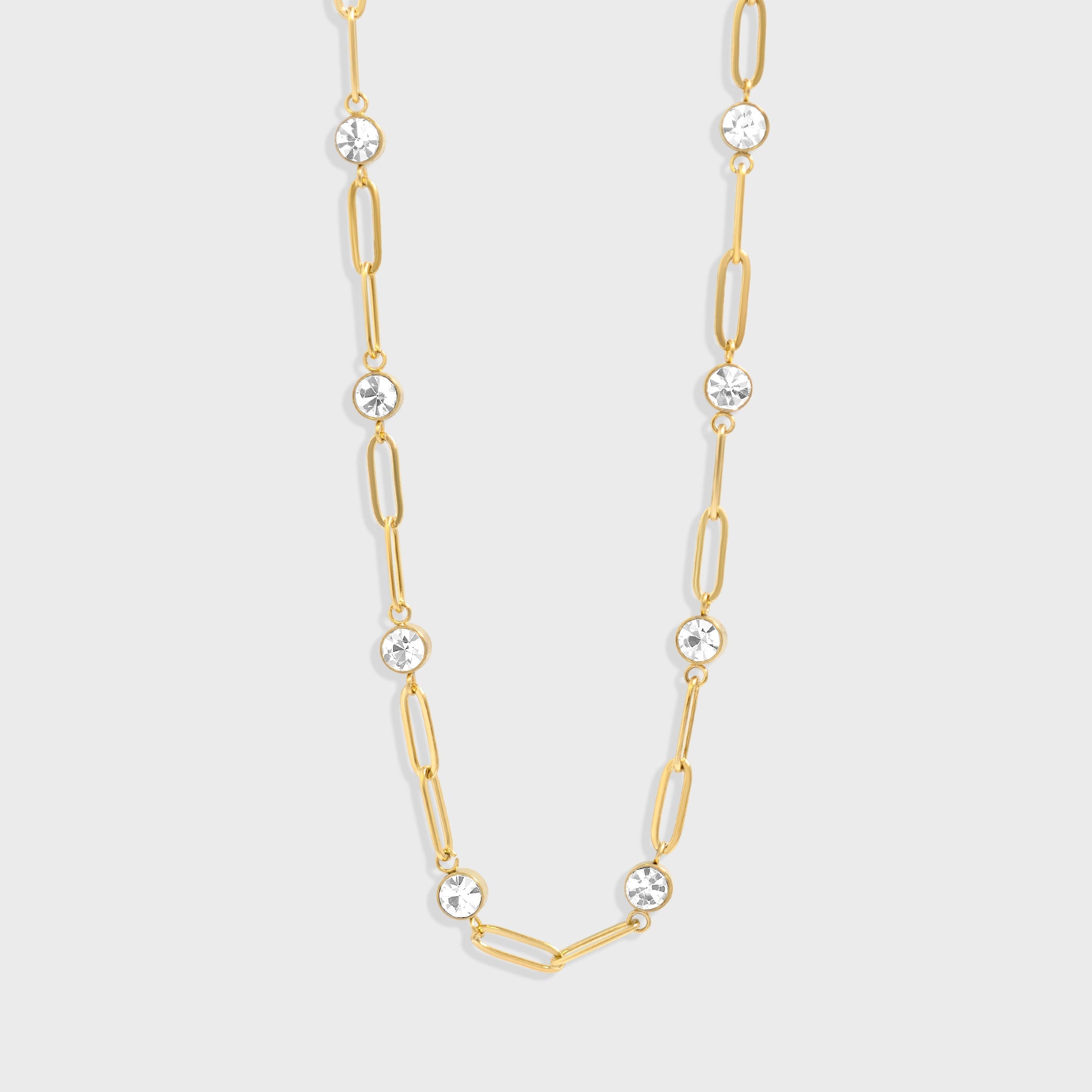 Crystal Stone Paperclip Chain Necklace
Success
