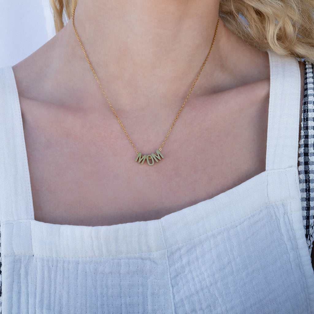 18K Gold PVD Stainless Steel Mom Necklace