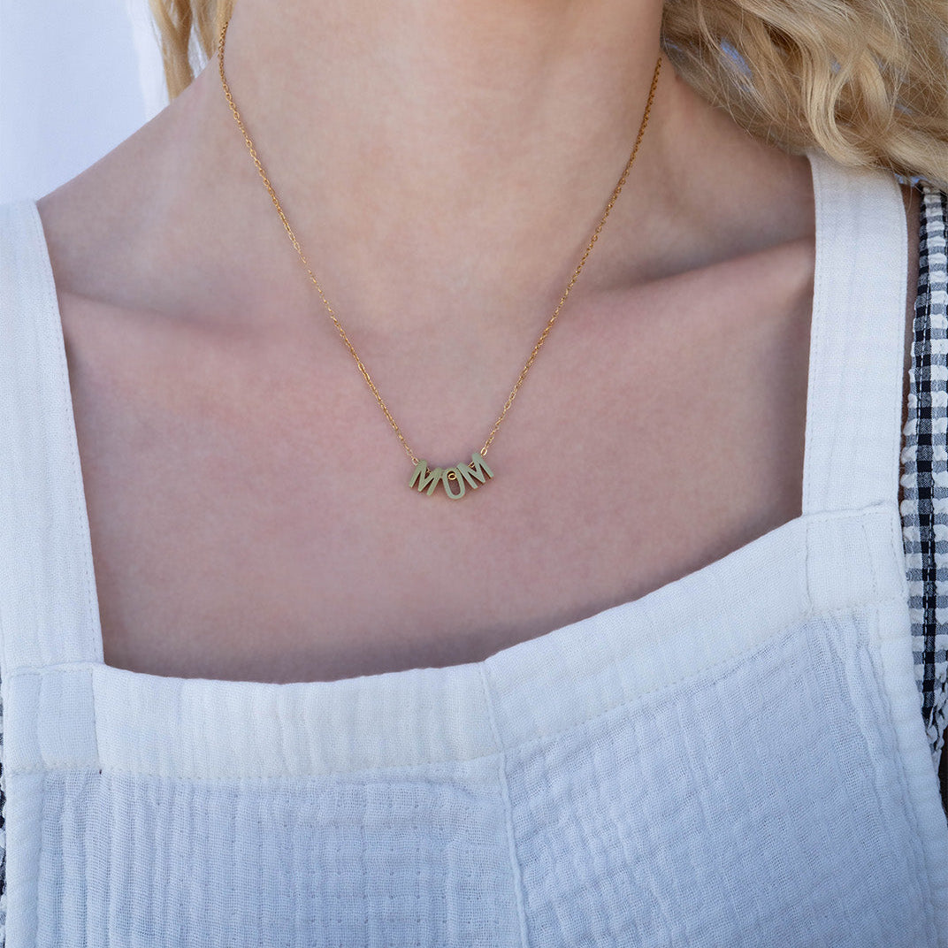 18K Gold PVD Stainless Steel Mom Necklace