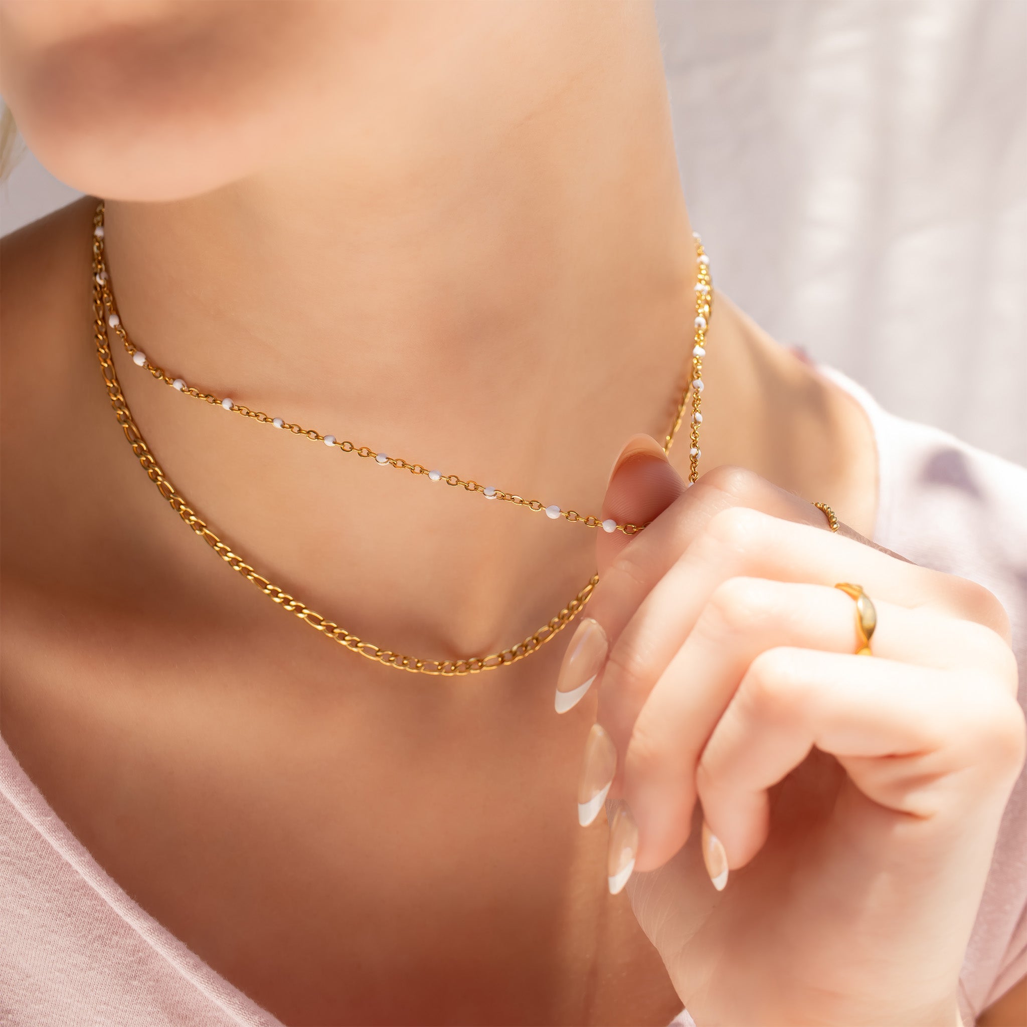 Confetti White Necklace