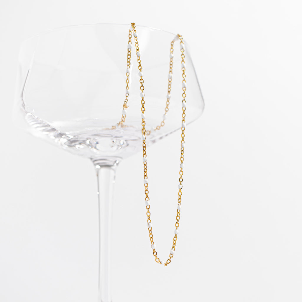 Confetti White Necklace