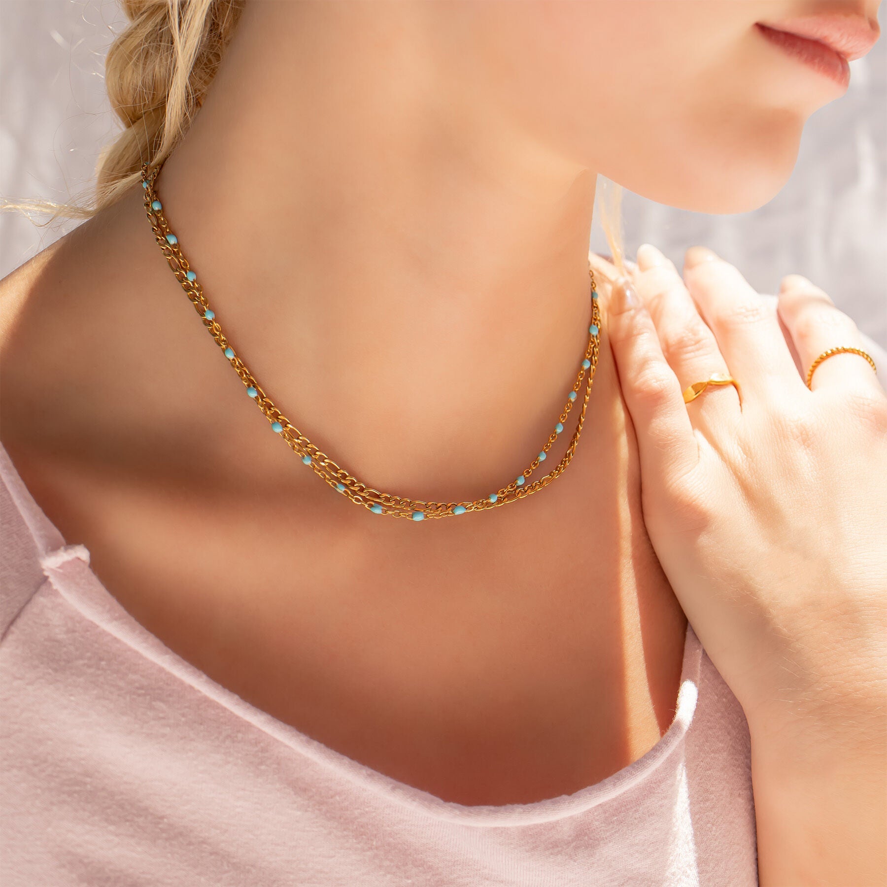 Turquoise Confetti Necklace