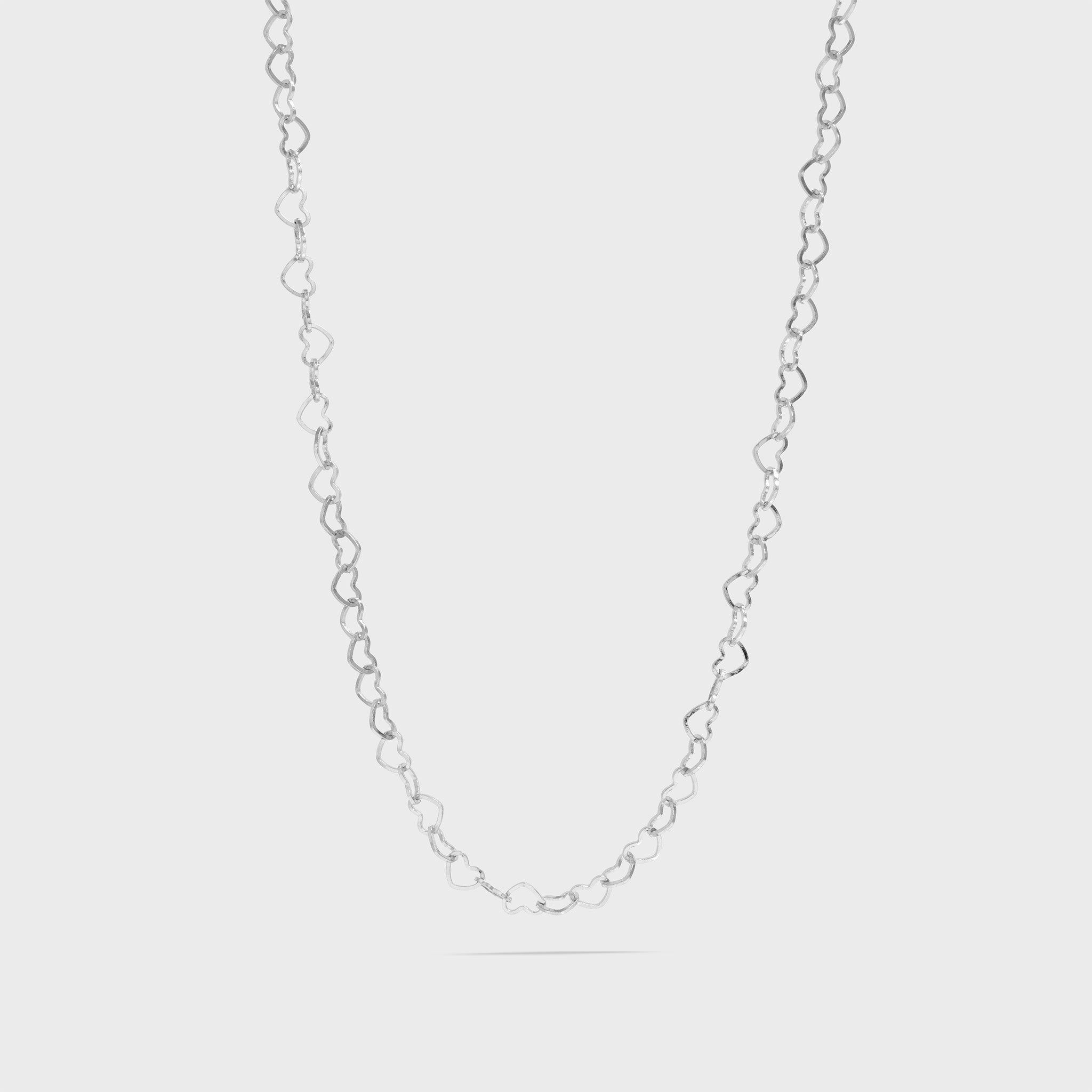 Silver Heart Chain Necklace